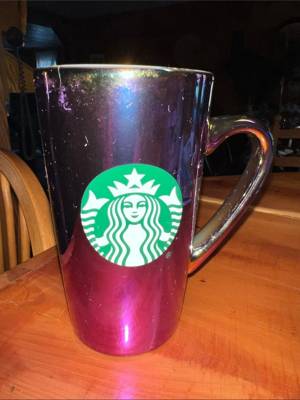 Starbucks Iridescent Pink to Purple Ombre Logo Mug 2022